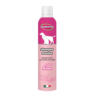 Shampoo per animali domestici Inodorina 300 ml Schiuma Aloe Vera