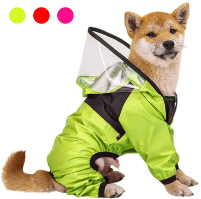 Impermeabile Cani Cappuccio Antivento Antipioggia Abbigliamento Accessori Animali Domestici