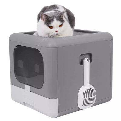 Medium Large Folding Cat Litter Tray Pet Accessories 
