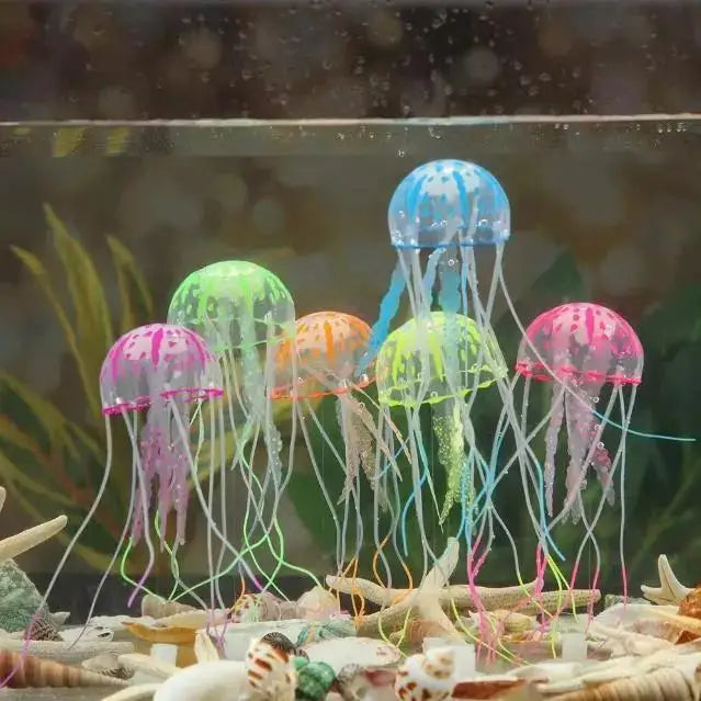 Decoración de iluminación de luz de acuario fluorescente de medusas artificiales 