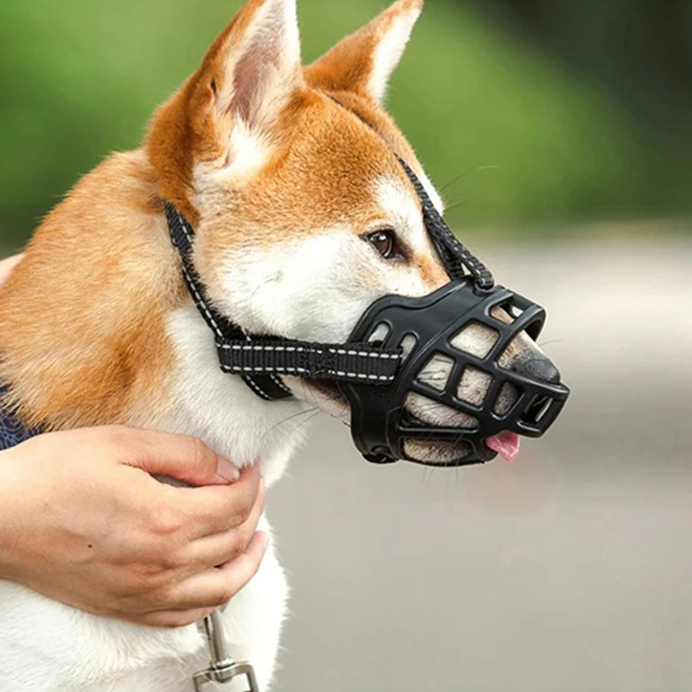 Museruola Cane Taglia Media Grande Riflettente Protezione Muso Traspirante Anti Morso Accessori Animali Domestici