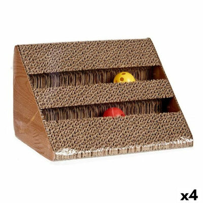 Scratching Post for Cats Brown Paper 16,5 x 16,5 x 26,5 cm (4 Units)