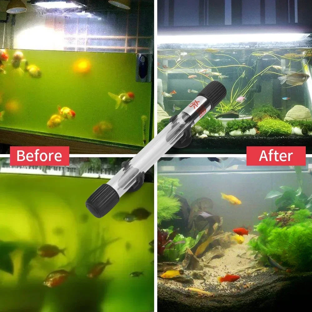 Lámpara UV sumergible, luz esterilizadora para acuario, filtro ultravioleta resistente al agua 