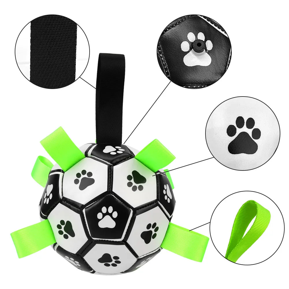 Giocattolo Cane Peluche Design Calcio Pallone Morbido Durevole Ecologico Antistress Animali Domestici