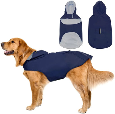 Impermeabile Cane Riflettente Antipioggia Antivento Poncho Accessori Abbigliamento Animali Domestici