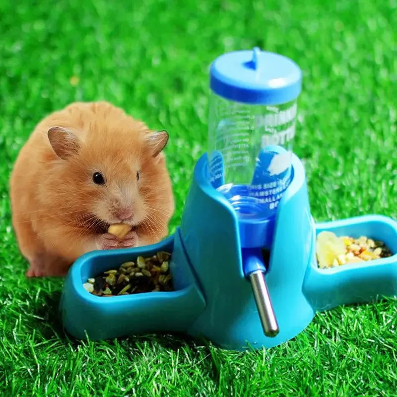 Trough Water Dispenser Food Automatic Hamster Dispenser Cage Accessories for Small Pets 