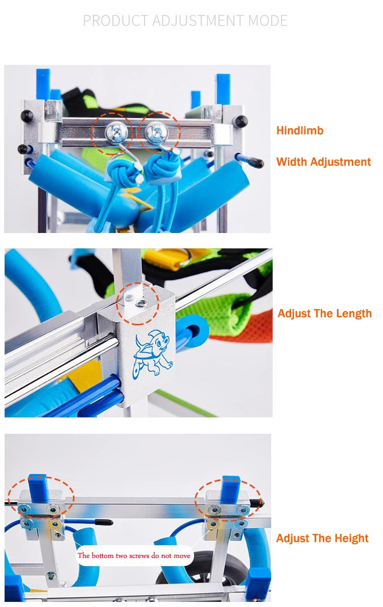 Sedia Rotelle Cane Fascia Addominale Protezione Colonna Vertebrale Regolabile Portatile Resistente Disabilità Sicurezza Montaggio Animali Domestici