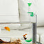 Tubo de alimentación para acuario, Clip acrílico para comida de peces, bandeja transparente 
