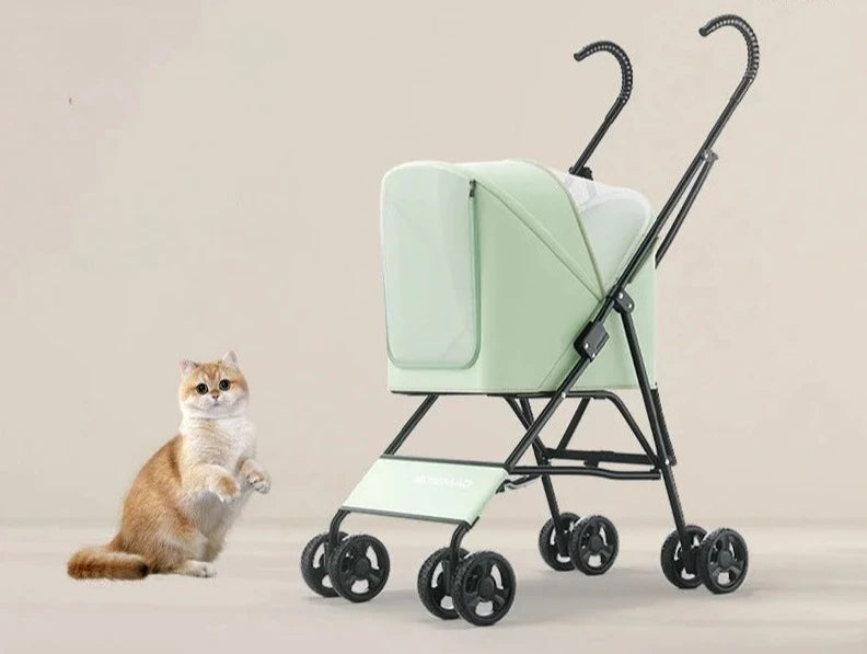 Trasportino Cane Gatto Passeggino Portatile Pieghevole Viaggio Animali Domestici