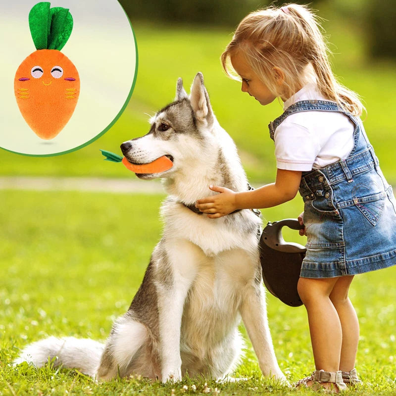 Giocattolo Cane Carota Suono Divertimento Antistress Accessori Animali Domestici