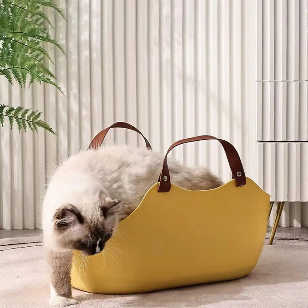 Lettiera Gatti Semichiusa Robusta Durevole Portatile Creativa Animali Domestici