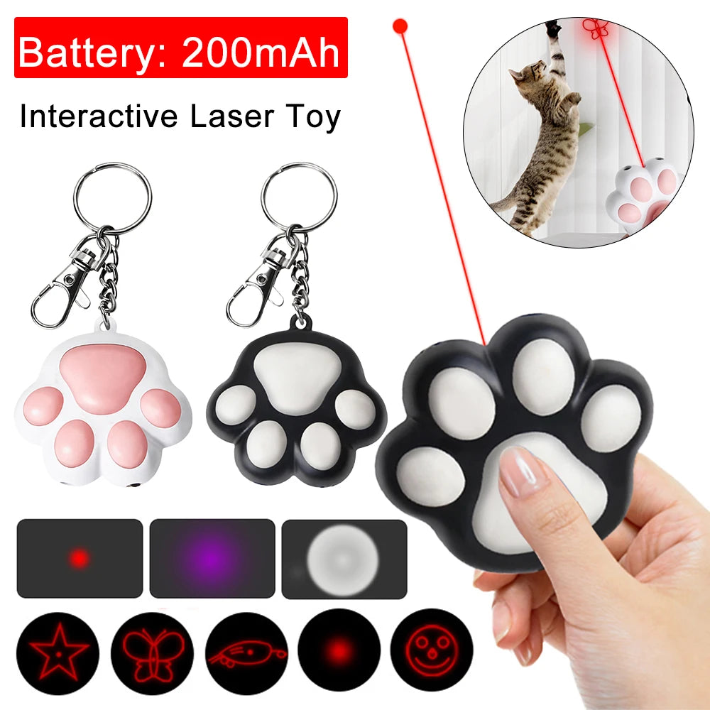 Giocattolo Laser Gatto Ricaricabile Divertente Interattivo Ricarica USB Animali Domestici