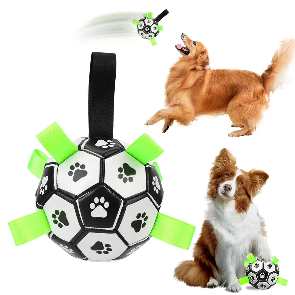 Giocattolo Cane Peluche Design Calcio Pallone Morbido Durevole Ecologico Antistress Animali Domestici