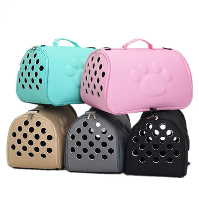 Dog Cat Carrier Breathable Foldable Travel Bag for Transporting Pets 