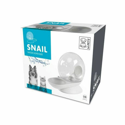 Abbeveratoio MPETS Snail Bianco 2,8 L - PELOSAMICI