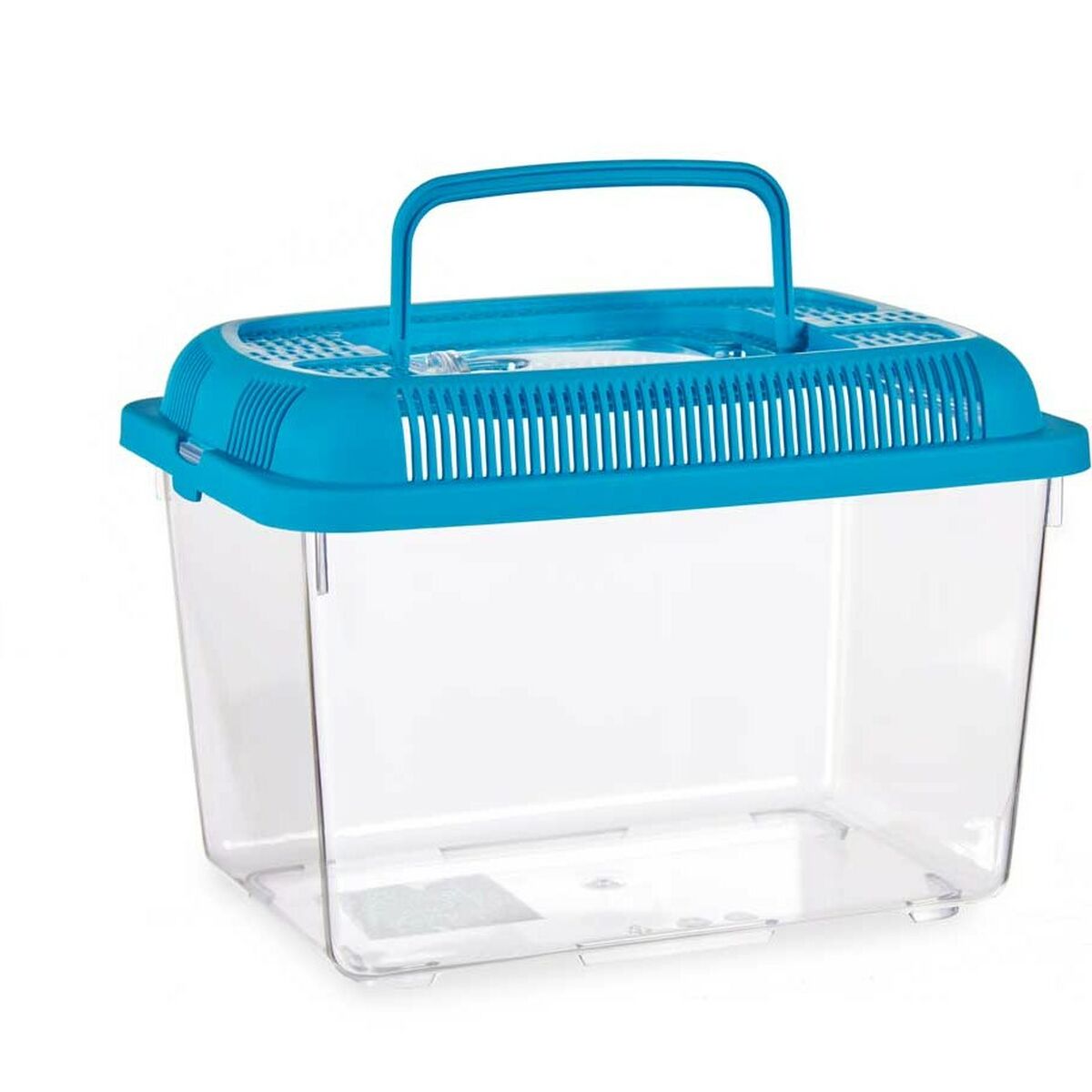 Acquario Con maniglia Medio Azzurro Plastica 3 L 17 x 16 x 24 cm (12 Unità) - PELOSAMICI