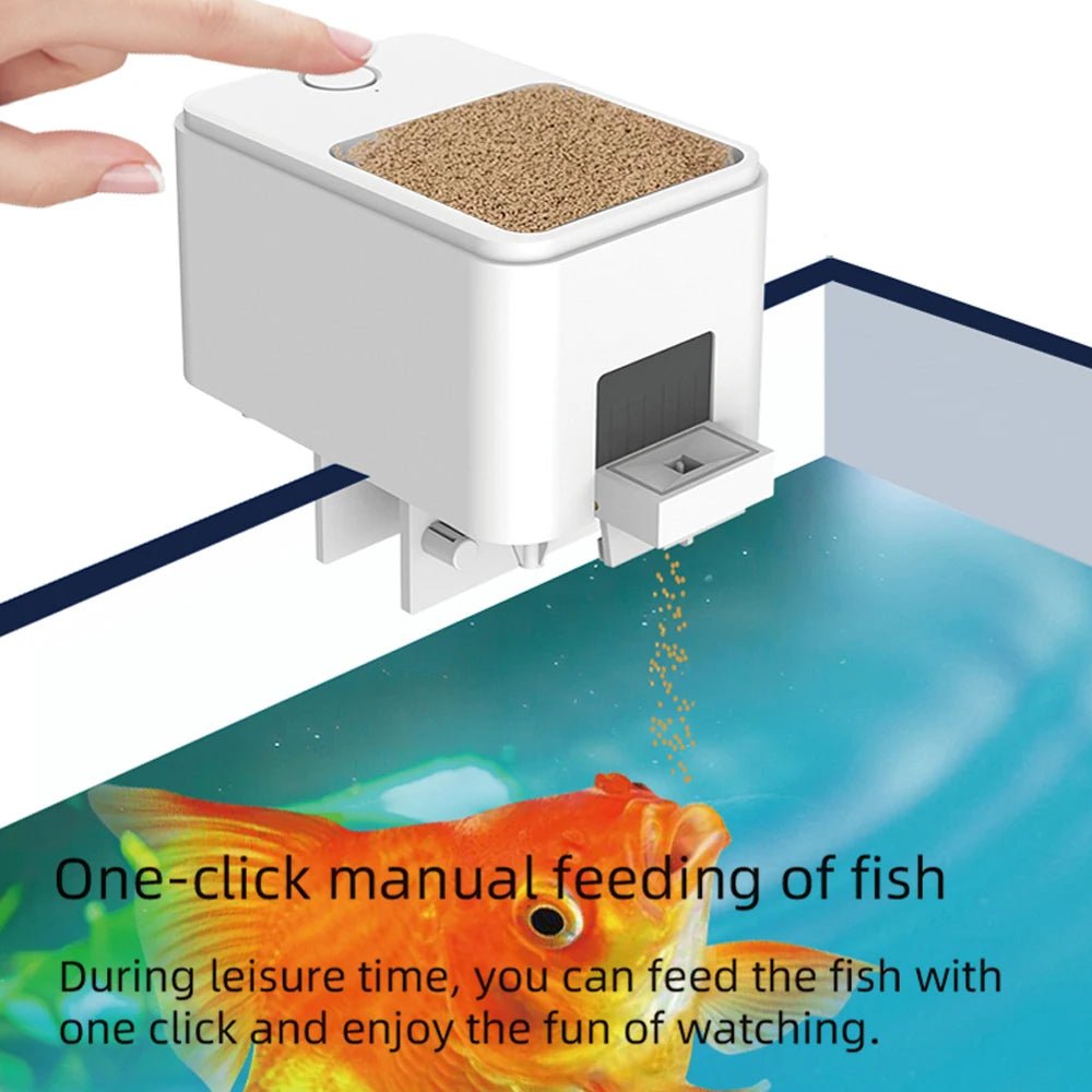 Alimentatore Pesci Intelligente Design Trasparente Wi - Fi Resistente Animali Domestici - PELOSAMICI