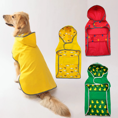 Impermeabile Cani Antipioggia Antivento Cappuccio Abbigliamento Accessori Animali Domestici