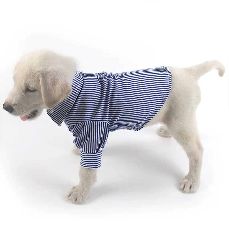 Camicia Cani Piccola Taglia Righe Colletto Bottoni Abbigliamento Animali Domestici - PELOSAMICI