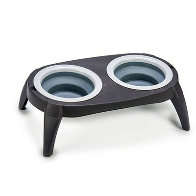 Ciotola per animali domestici Pieghevole Nero Silicone Plastica 9 x 39 x 9 cm (12 Unità) - PELOSAMICI