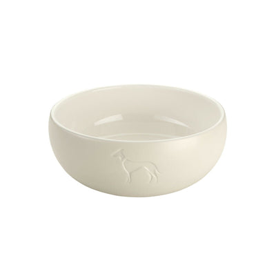 Ciotola per cani Hunter Bianco Ceramica Silicone 310 ml Moderno - PELOSAMICI
