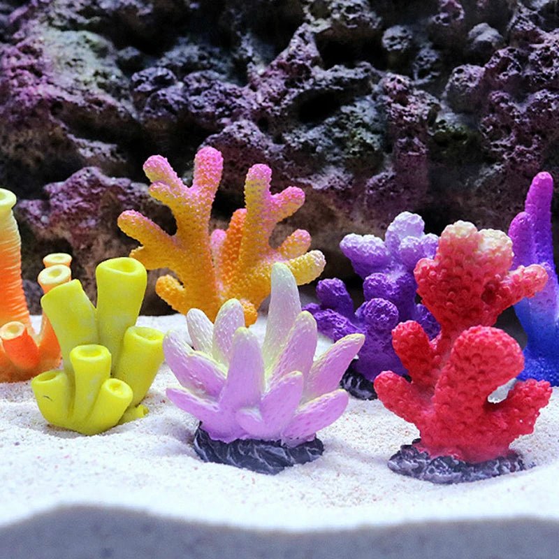 Decorazione Acquario Ornamento Paesaggio Corallo Stella Marina Resina - PELOSAMICI