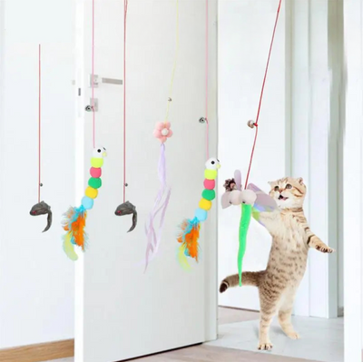 Juguete para gatos Accesorios para mascotas Diversión interactiva Longitud ajustable 