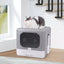 Lettiera Gatto Taglia Media Grande Pieghevole Cassetto Accessori Animali Domestici