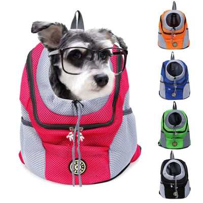 Dog Carrier Backpack Travel Portable Breathable Adjustable Pet Transport 