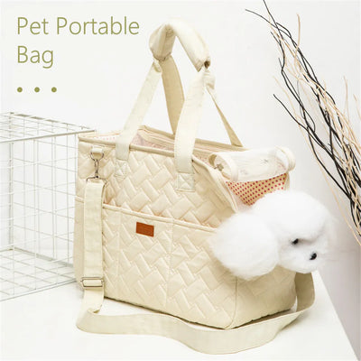 Dog Cat Carrier Breathable Shoulder Bag Side Opening Transport Pet Accessories 