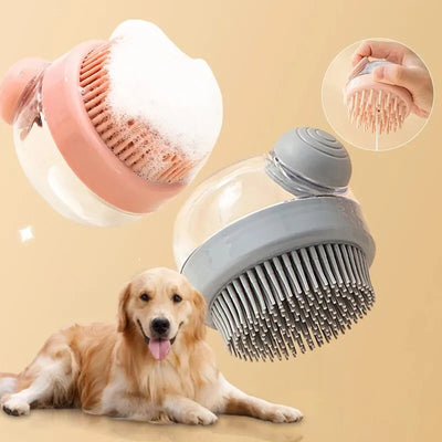 Cepillo de aseo para perros y gatos, dispensador de champú higiénico, masaje delicado, limpieza, cuidado, bienestar, accesorios para mascotas 