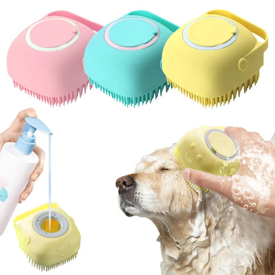 Dog Cat Brush Cleaning Wellbeing Grooming Massager Washing Pet Accessories 