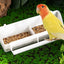 Mangiatoia Uccelli Ciotola Cibo Pappagallo Gabbia Alimentatore Accessori Animali Domestici