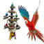 Bird Toy Parrot Run Chew Hook Colorful Wooden Beads Pet Accessories 
