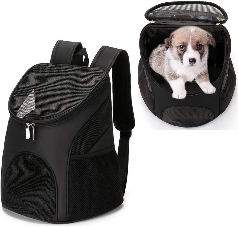 Mochila transportadora para perros y gatos, bolsa de viaje transpirable, accesorios para transporte de mascotas 