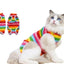 Tutina Gatto Abbigliamento Animali Domestici Colorata Leggera Multicolore