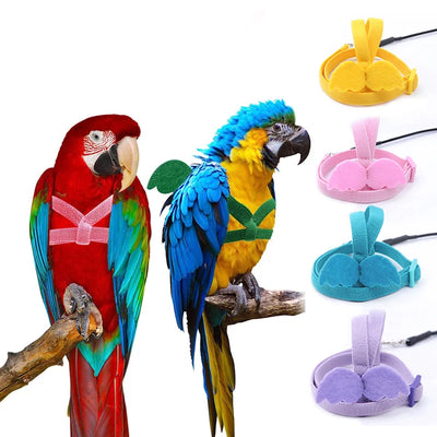 Bird Leash Harness Parrot Bird Training Rope Durable Elastic Nylon Adjustable 