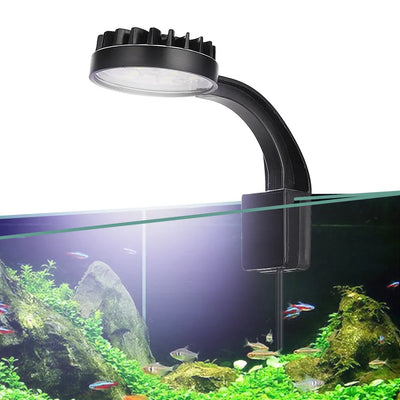 Lámpara Clip Acuario Luz LED 5W USB Tubo Flexible Accesorios 