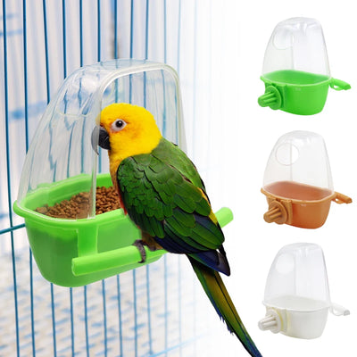 Mangiatoia Uccelli Ciotola Cibo Gabbia Contenitore Alimenti Accessori Animali Domestici