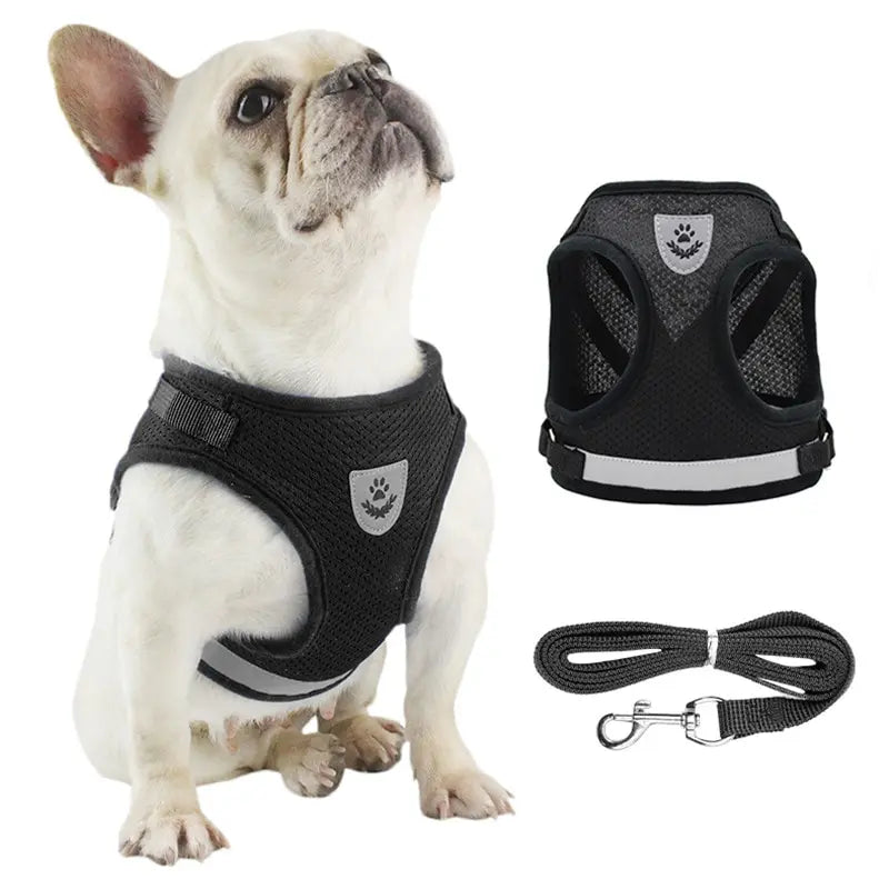 Collar reflectante ajustable y transpirable para perros, arnés, accesorios para mascotas 