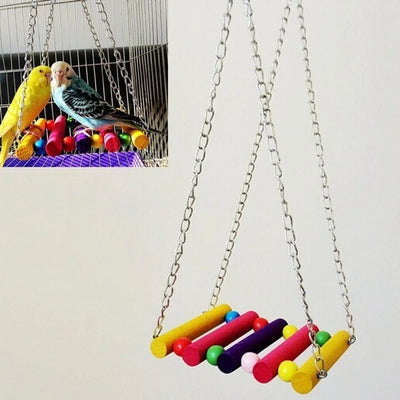 Bird Toy Parrot Swing Cage Fun Anti-stress Pet Accessories 