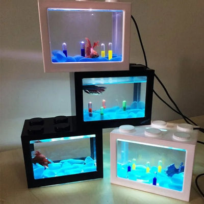 Acquario Pesci Acqua USB Lampada LED Luce Colorato Decorazione Casa - PELOSAMICI