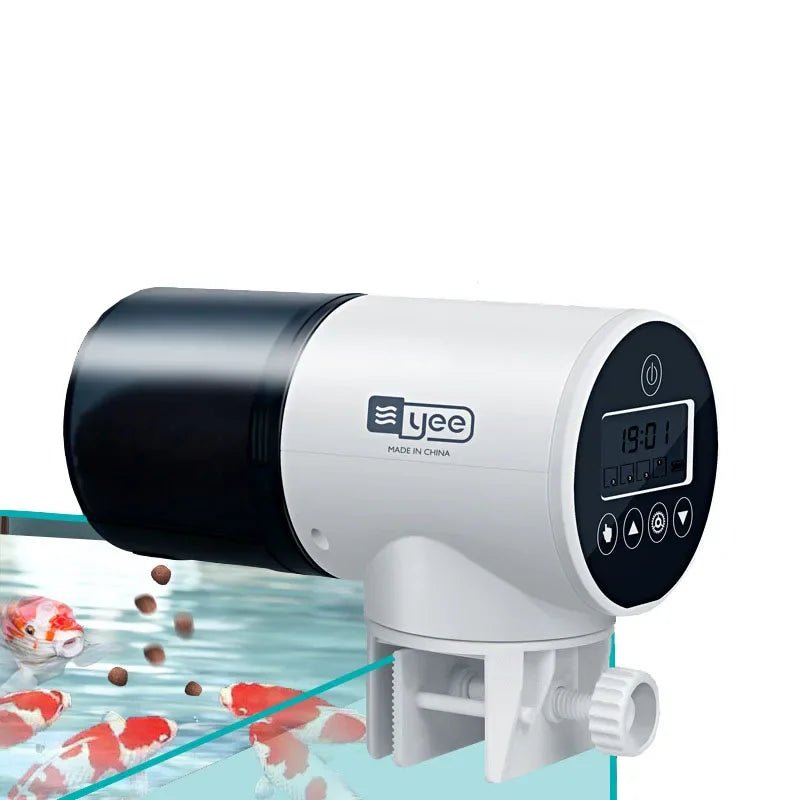 Alimentatore Automatico Acquario Pesci Cibo Controllo Intelligente Timer Display - PELOSAMICI