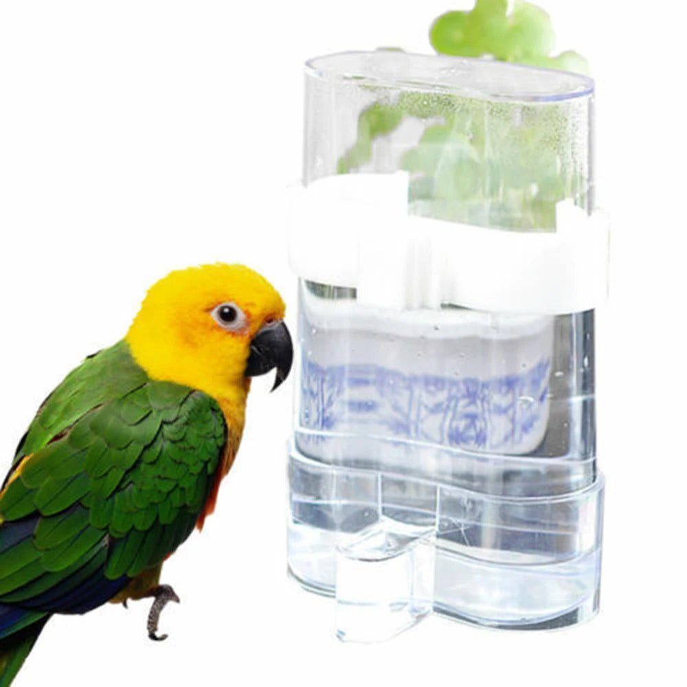 Distributore Acqua Uccelli Dispenser Automatico Gabbia Pappagallo Accessori Animali Domestici - PELOSAMICI